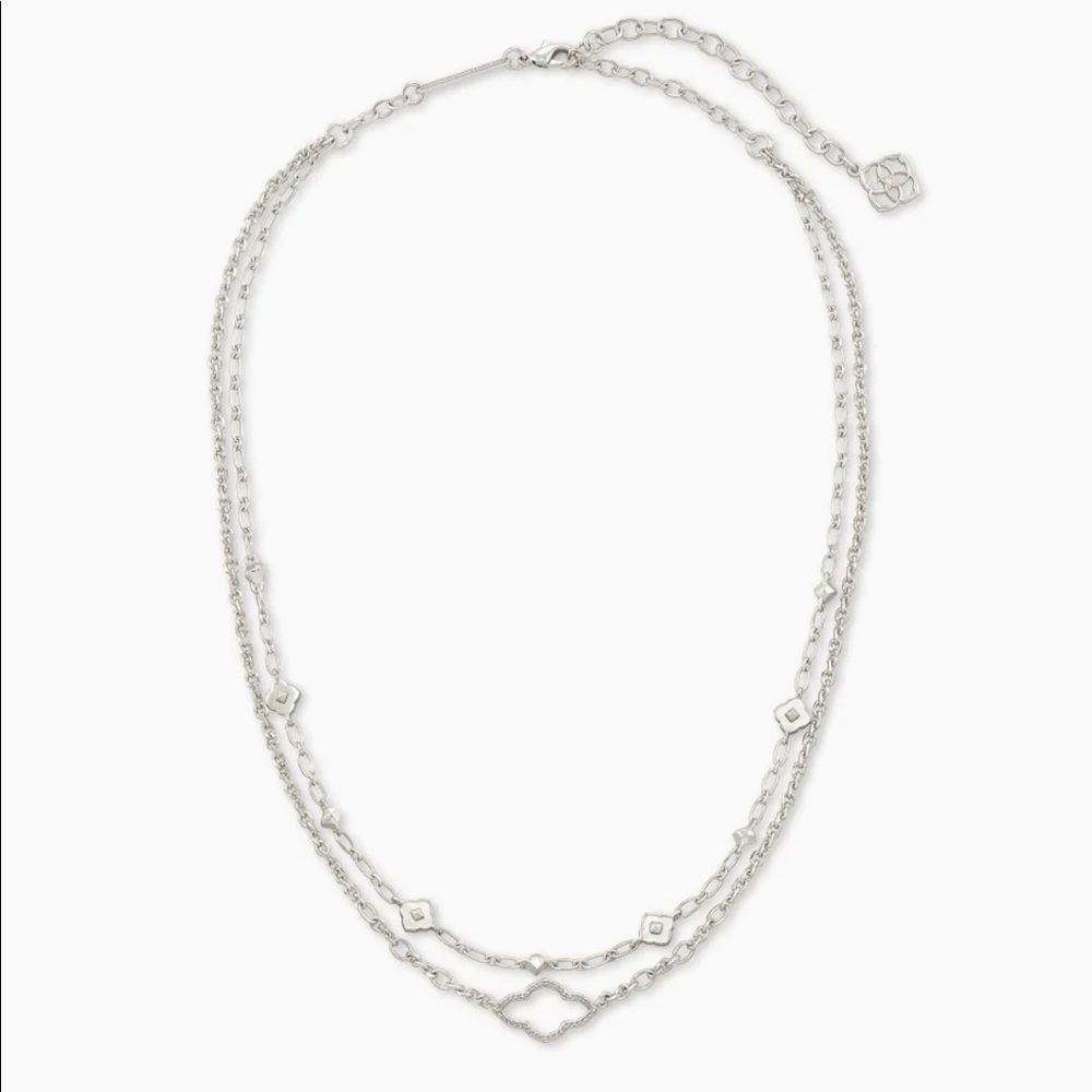 Kendra Scott Abbie Multi-Strand Necklace, Rhodium